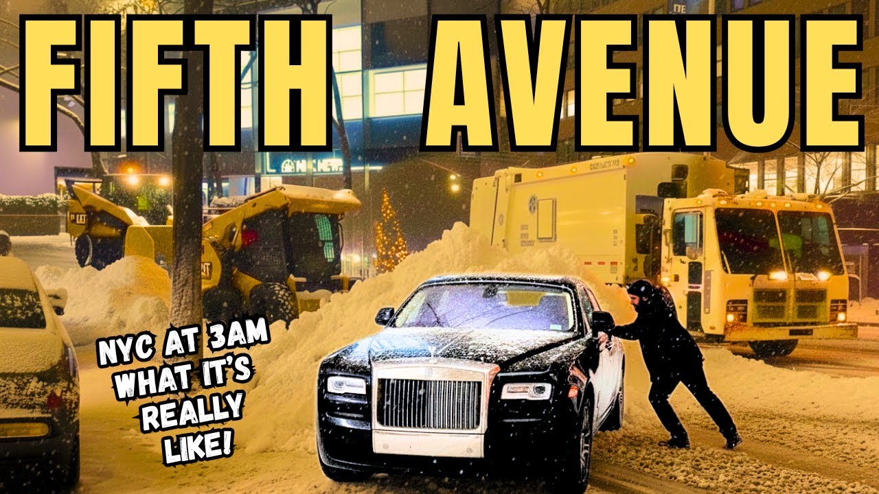 ❄️ Exploring Manhattan's FIFTH AVENUE 3AM In A SNOW STORM 🌨️ Heavy Snow SLAMS NYC 🎁