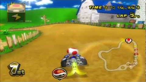Mario Kart Wii - 150cc Mushroom Cup 2nd Race Moo Moo Meadows