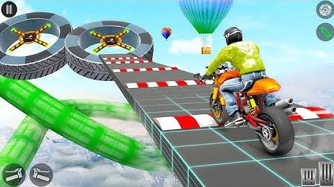 STUNT MOTORBIKE GAME - 3D BIKE RACING GAMES - MOTORCYCLE GAME (ANDROID IOS GAMEPLAY)