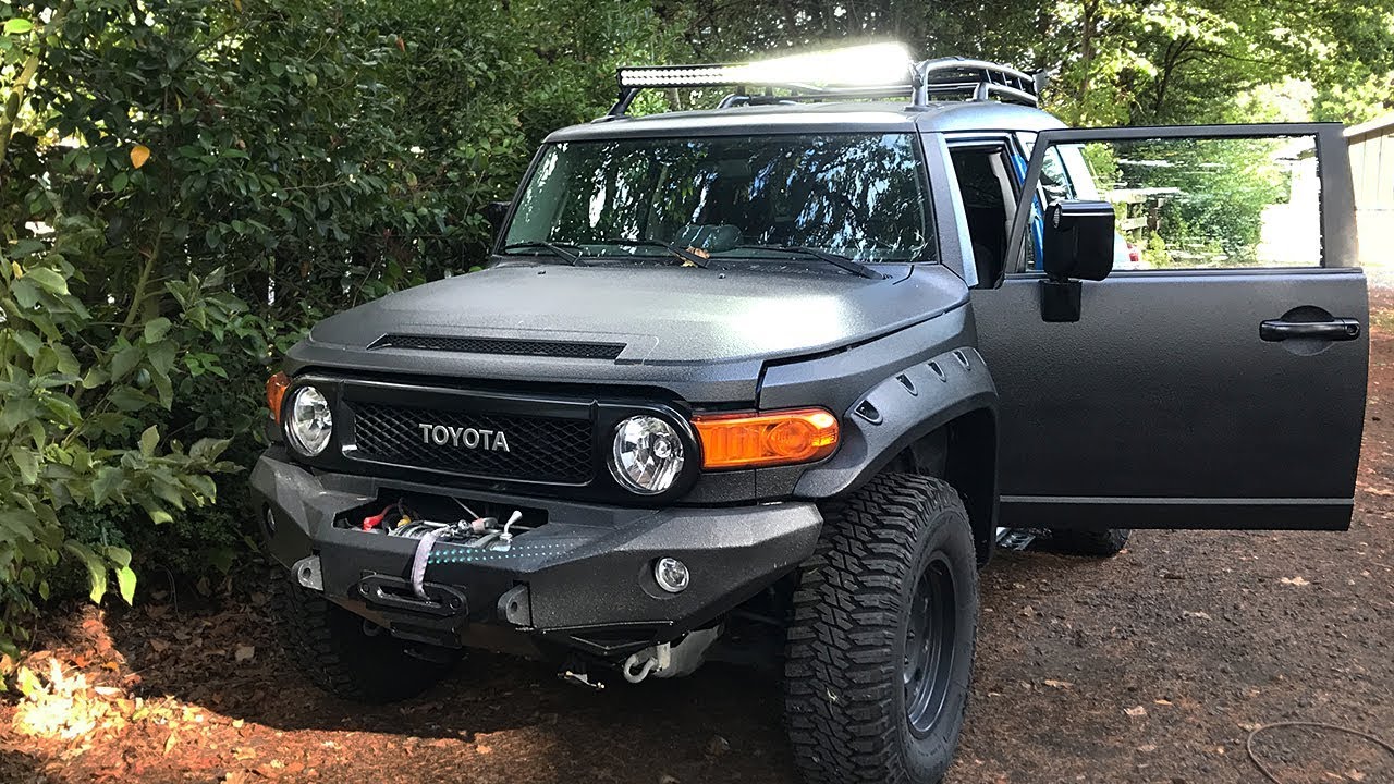 Fj Cruiser Build Pt 8 Installing Light Bars Headlight