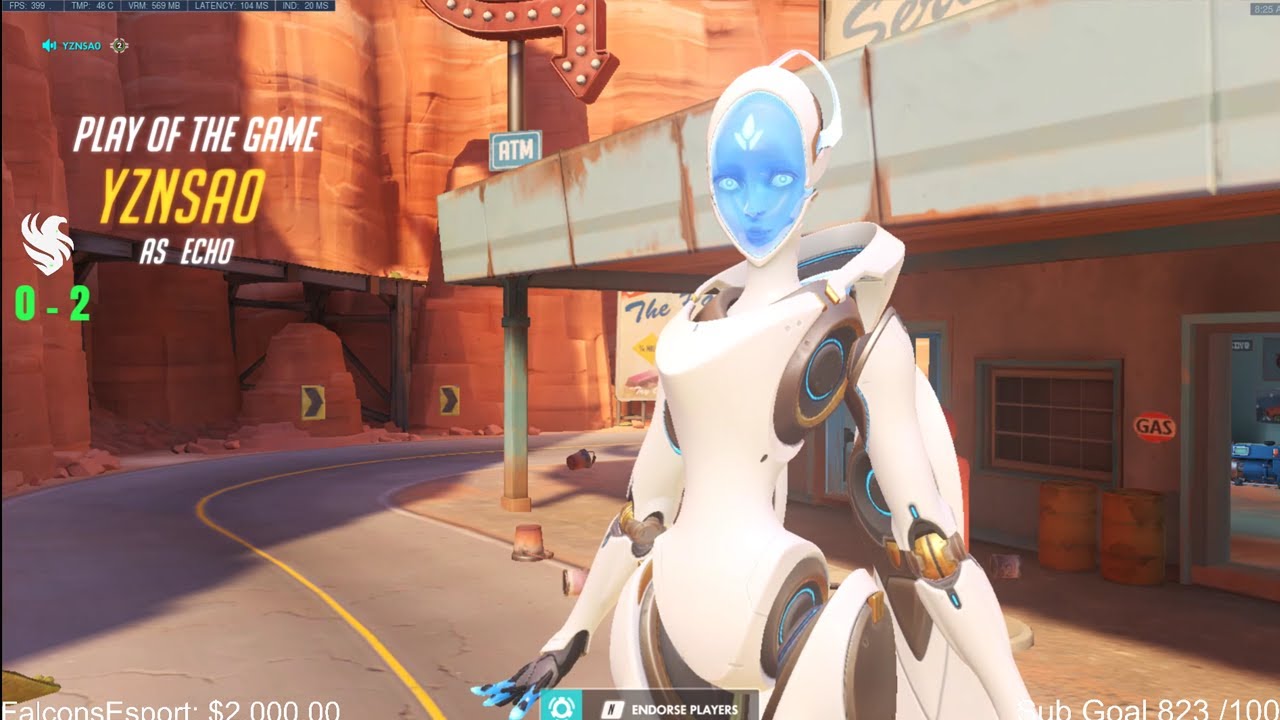 POTG! TOP 500 ECHO Gameplay - YZNSA! POTG! OVERWATCH SEASON 27 TOP 500