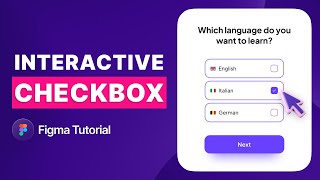 Figma Tutorial | Create an Interactive Checkbox Using Interactive Components