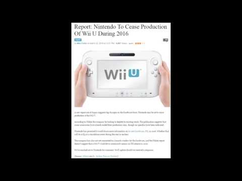 Wii U To End Production In 2016. RIP Wii U