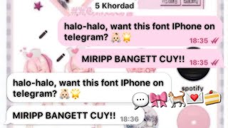 ⋆ ˚｡⋆୨୧˚ tutorial font IPhone di telegram . . ♡ screenshot 2