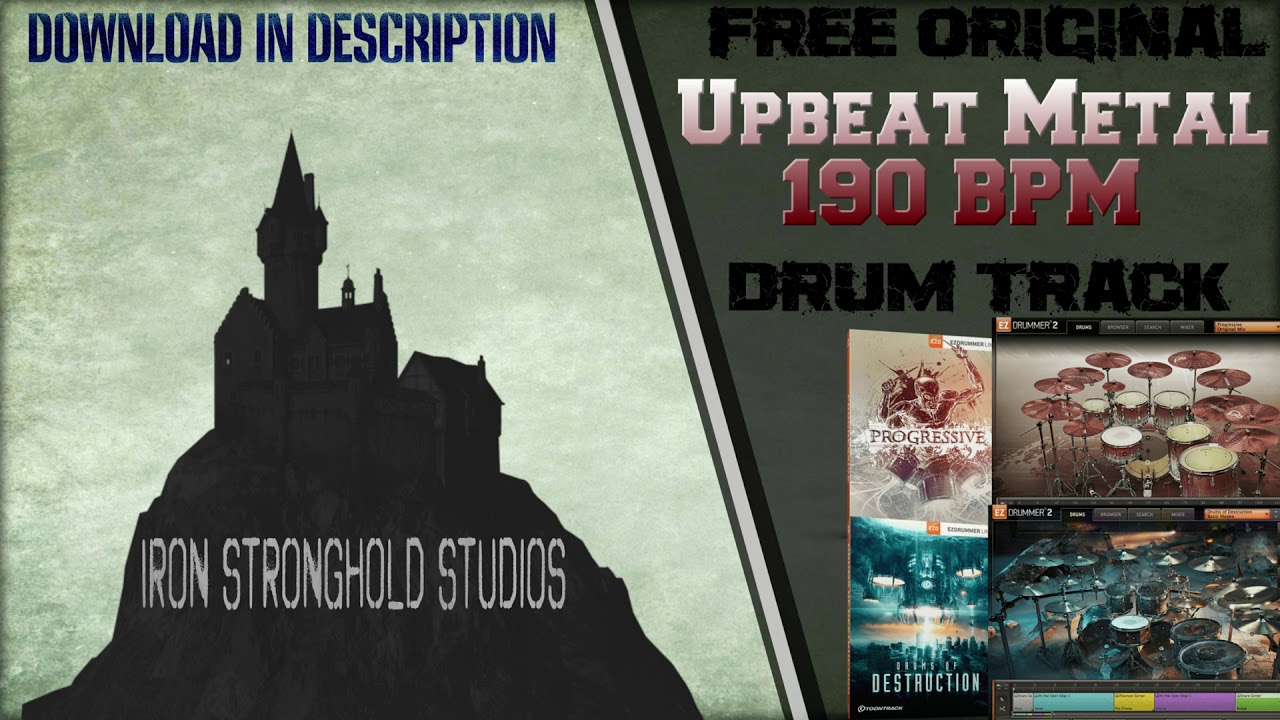 Original Upbeat Metal Drum Track 190 BPM (FREE DOWNLOAD) YouTube