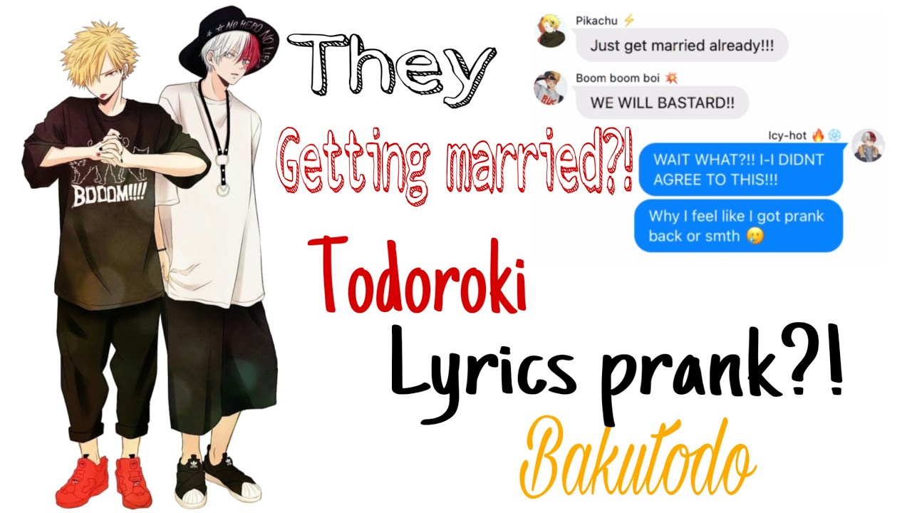 Todoroki lyrics prank?Getting married?!||The knife in my back-Alec Benjamin||bktd||mha texting story