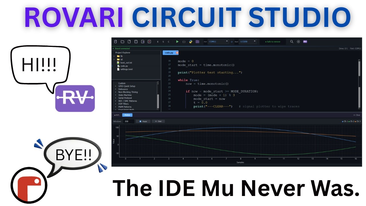 First Look: Rovari Circuit Studio A New CircuitPython IDE - YouTube
