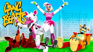 Foxy And Glamrock Freddys Big Fight In Gang Beasts With Glamrock Chica And Funtime Foxy