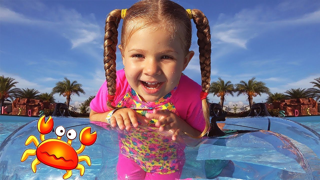 for children's sake of va Diana and Papa at the Water Park