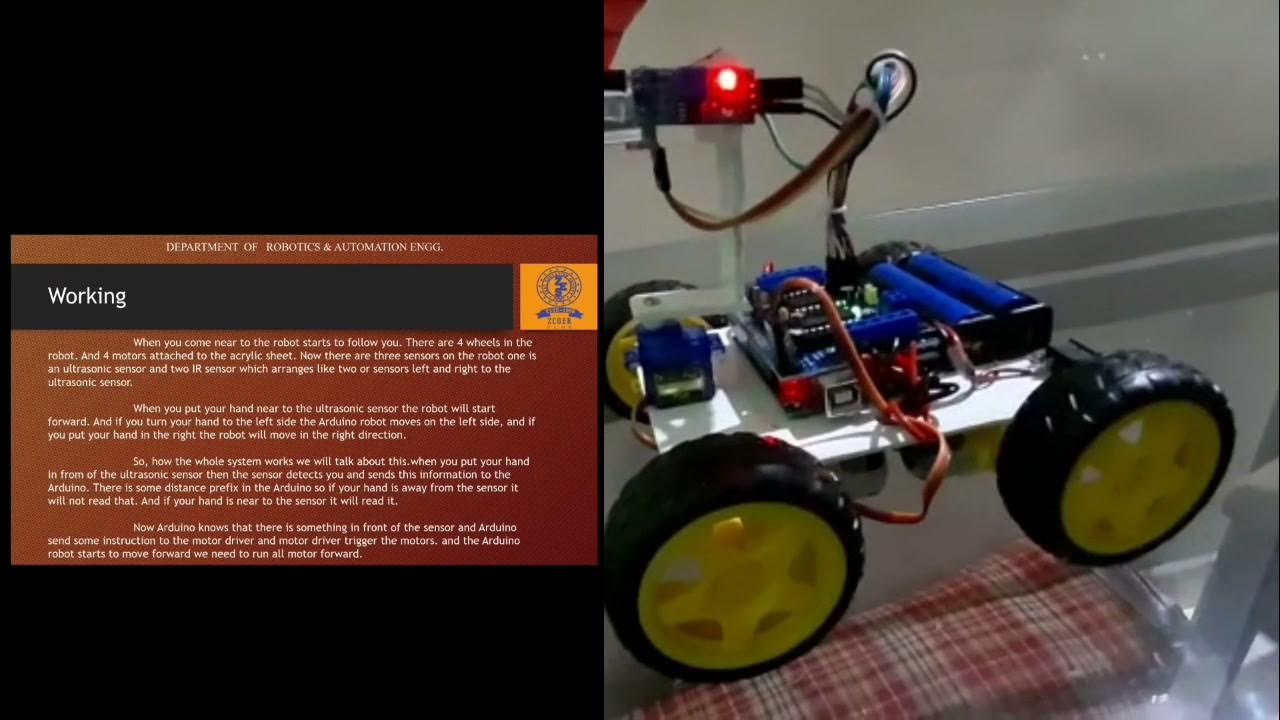 Arduino based human following robot G3 Group - YouTube