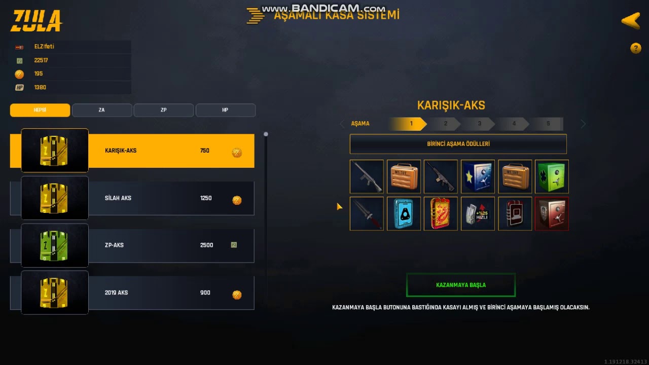 AKS OYNAYARAK ÇIKAN KASALARI AÇTIM 50000 ZP ÇIKARDIM-ZULA (YENİ YIL AKS)