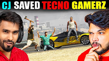 CJ Saves Techno Gamerz from Tommy’s Attack in GTA 5! 🔥