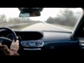 Driving fast on the autobahn in a mercedes sclass 1