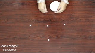 Simple Muggulu With 3 Dots For Beginnerseasy Rangoli Suneethasmall Mugguludaily Kolam Designs