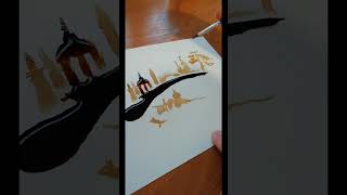 Малюнок на розлитій каві | Drawing on spilled coffee