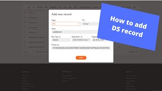 How to add DS record