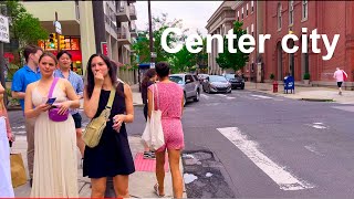 Philadelphia walk - center city 15th street walking tour 4k