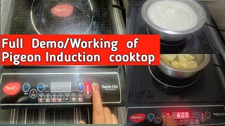 Demo of Pigeon Induction cooktop || RAPIDO CUTE ||Working of Pigeon Induction