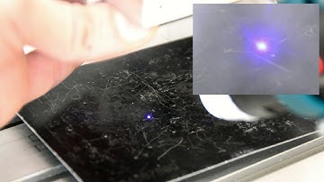 Laser beam focusing with a 1000x digital microscope. Check the laser beam spot while focusing