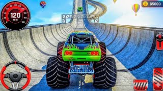 몬스터 트럭 vs 스턴트 카 메가 램프 | BeamNG Drive 충돌 및 레이싱 게임플레이 screenshot 5