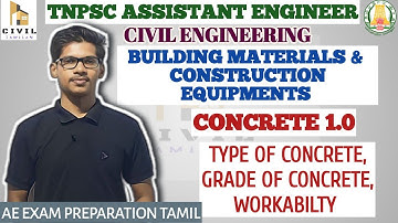 BUILDING MATERIALS 12| CONCRTE 1.0 | TNPSC AE 2023