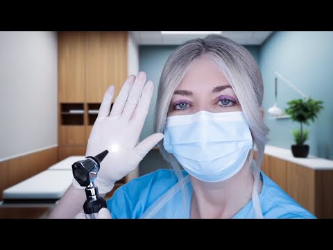 ASMR Ear Exam & Deep Ear Cleaning - Otoscope, Fizzy Drops, Gloves, Ear Picking, Gloves, Typing