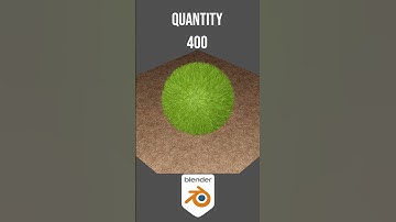 Blender 3D Grass Simulation Test || Hair Particles Simulation #shorts