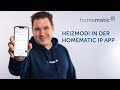 Homematic IP | Heizmodi in der Homematic IP App