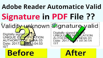 How to Adobe Reader Signature Validation ✅Automatic | PDF File में Valid Signature का निशान कैसे लाए