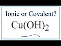 Copper(II) Hydroxide and Ionic Bonds