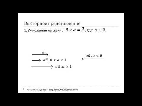 Лекция - векторы и скаляры