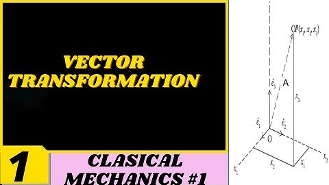 VECTOR TRANSFORMATION (THEORATICAL FORM)||CLASICAL MECHANICS|| COMPLETE CONCEPT