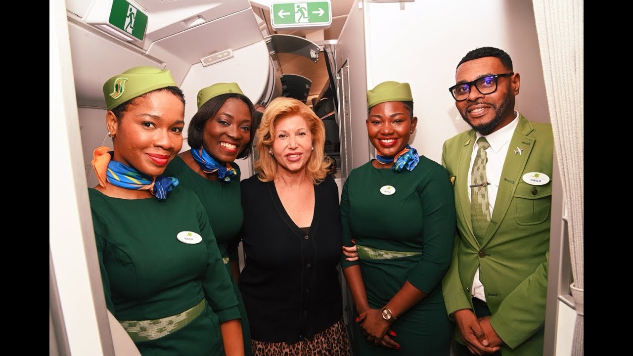 Mme Dominique OUATTARA effectue son voyage retour à Abidjan à bord du tout nouvel Airbus A330-900neo