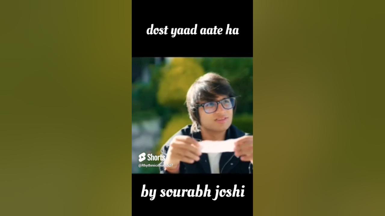 Kuch Dost Bahut Yaad Aate Hai Lyrics hindi songs,dost yaad aate hai,sourav joshi music video 🥺 #kuch dost