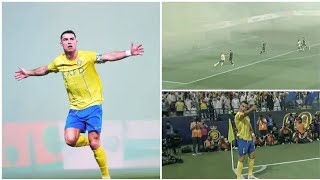 Cristiano Ronaldo's 1st goal vs Al-Ahli 💛💙#Alnassr #RSL #AlAhli