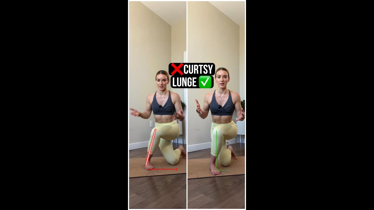 ❌ are you making this mistake with curtsy #lunges ? #shorts #veralaro