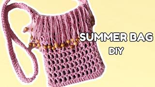 Easy Crochet Mesh Shoulder Bag Tutorial (Beginner Friendly)