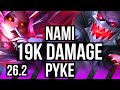 NAMI &amp; Lucian vs PYKE &amp; Tristana (SUP) | 19K damage | EUNE Challenger | 26.2