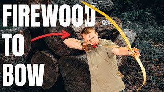 DIY Bow Made From Firewood   MY BEST BOW YET