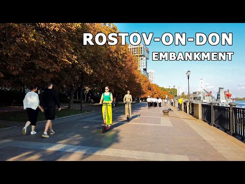 ⁴ᴷ⁶⁰ Walking Rostov-On-Don: Embankment of Rostov-on-Don