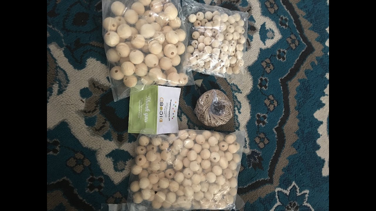 DICOBD 300pcs Wooden Beads 3 Sizes(16mm/20mm/25mm) Natural Unfinished Round Wood Beads Large  Review
