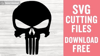 Punisher Skull Svg Free Cut File for Cricut