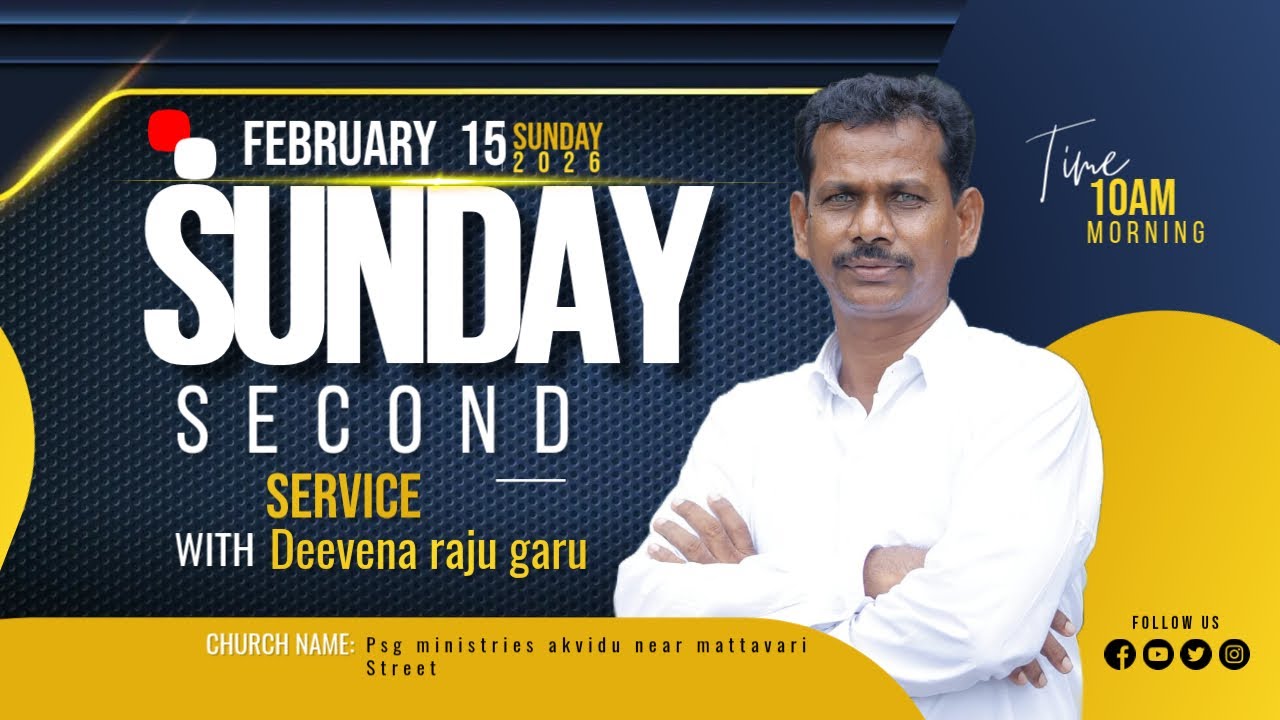 Sunday worship Second Service://15:02:2026//Bro.k.Deevena Raju garu//P ...