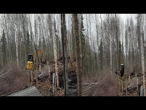 Clean up using excavator - YouTube