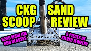 CKG Beach Metal Detecting Sand Scoop Review! $250 Maui Jim Sunglasses + 5 Silvers!