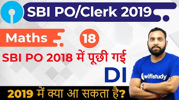 4:00 PM - SBI PO/Clerk 2019 | Maths by Arun Sir | DI Qus Asked in SBI PO 2018
