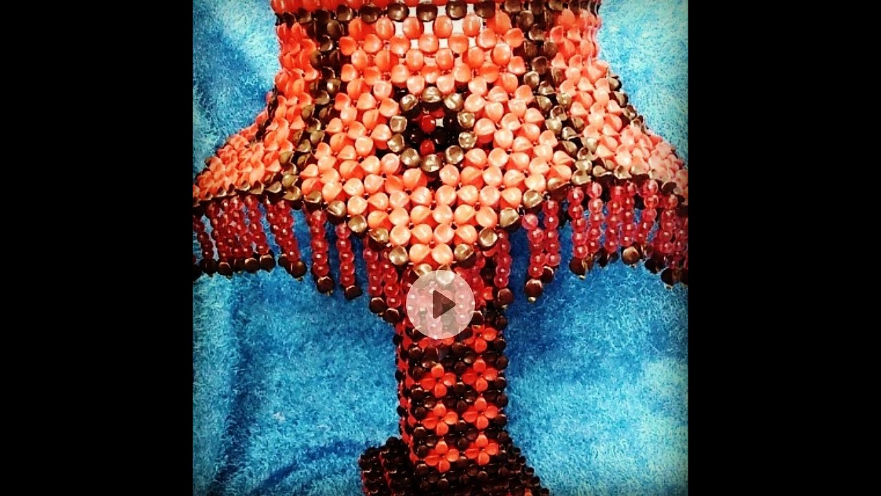 أسهل طريقه لعمل اباجوره من الخرز خطوه بخطوه للمبتداءات 😍 /الجزء التاني