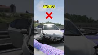 CARS VS 100 SPEEDBUMPS: BMW, SKODA, MERCEDES, TOYOTA AND AUDI #mcqueen #beamngdrive #crash #beamng