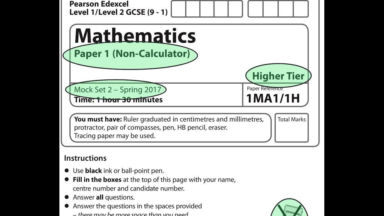 Non paper примеры. Edexcel GCSE Math Tier. Edexcel Mathematics higher Tier 3. Пэйпер 1. Spaces provided