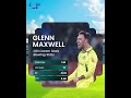 Glenn Maxwell Cricket Stats #cricketpunch #shortvideo # #cricket #shortsfeed #cricketrecords #yt